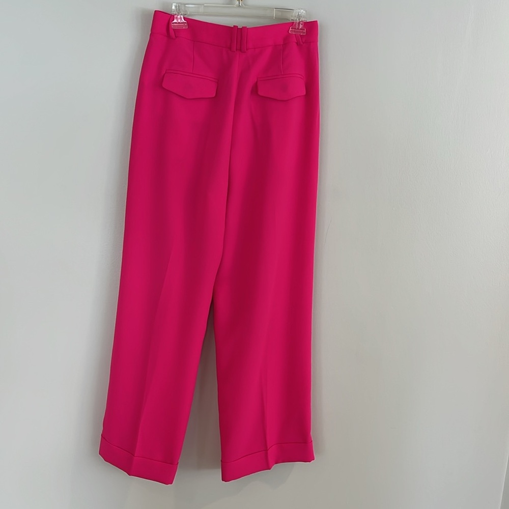 NEW! J. Crew Essential wide leg drapey BS581 neon pink pleated menswear … - Picture 7 of 11